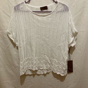 KERISMA KNIT STEVIE CROP TOP WHITE SIZE S/M NWT
